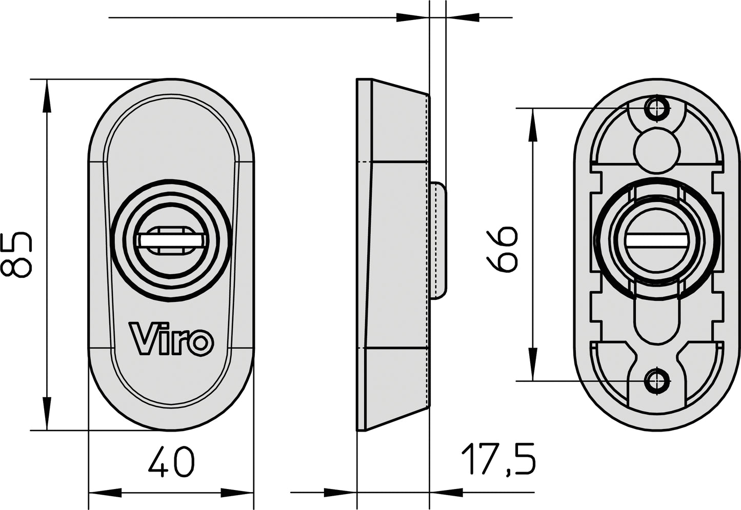 Oval Security Escutcheons
