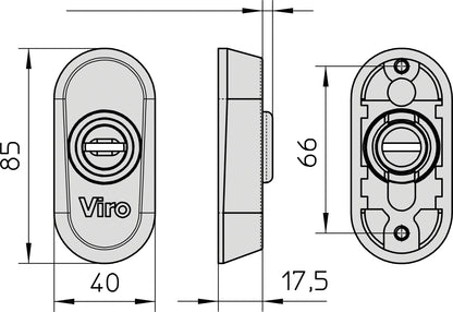 Oval Security Escutcheons