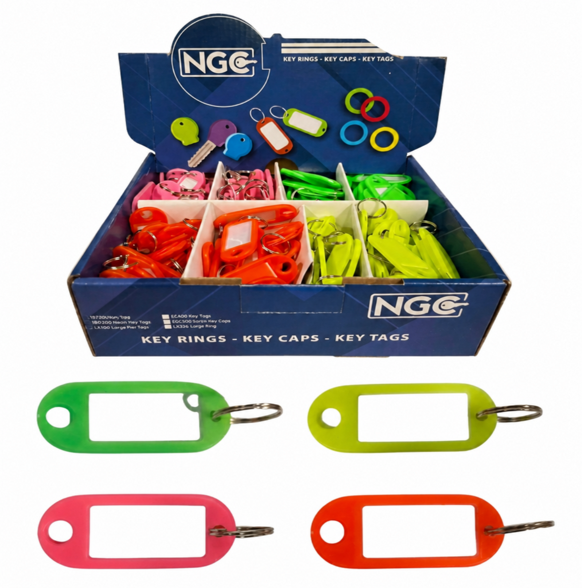 Neon Plastic Key Tags