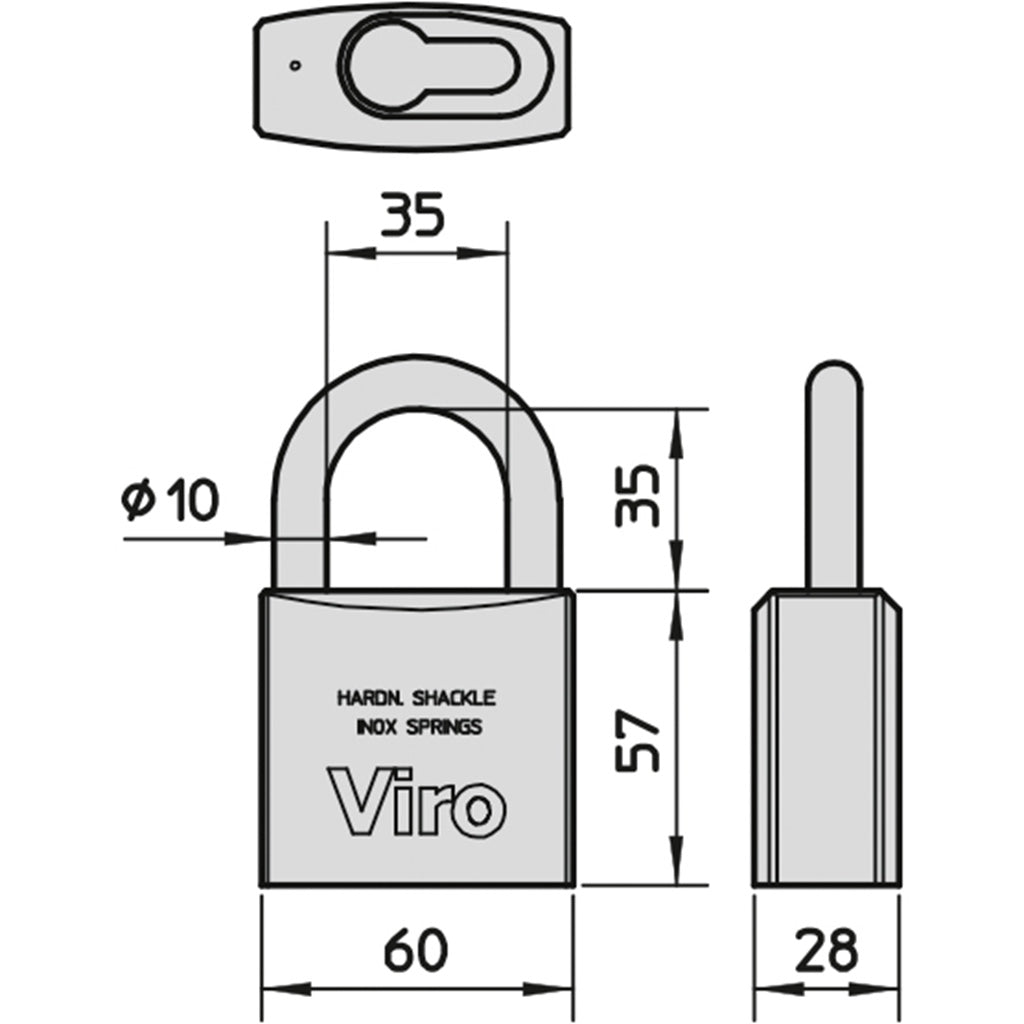 Viro Brass Padlock